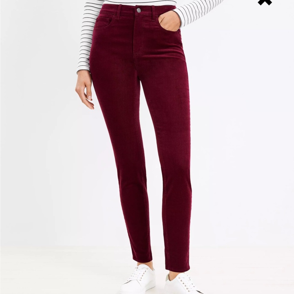 Loft Curvy Skinny Corduroy Pants